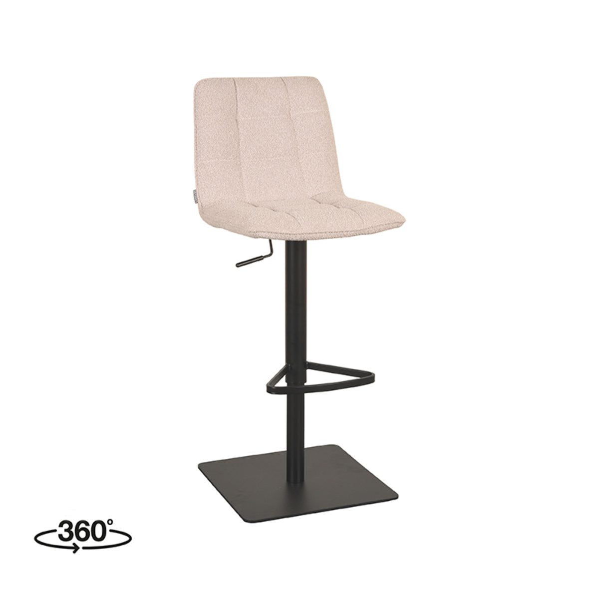 LABEL51 Barkruk Juul - Naturel - Boucle - Gaslift